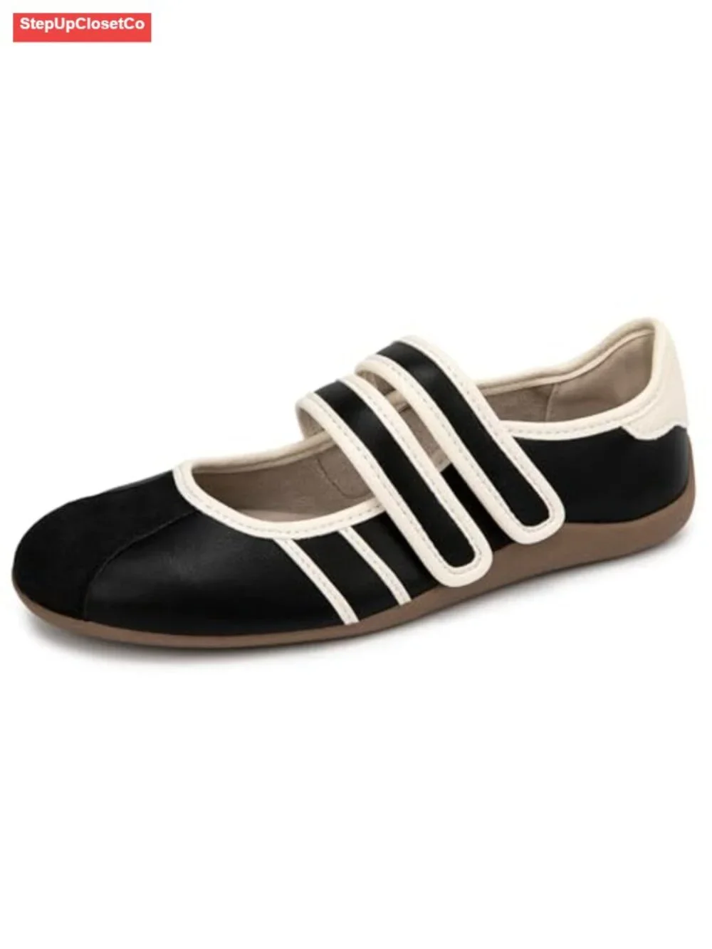 Mary Jane Sneakers for Women - Fashion Ballet Flat Tennis Shoes